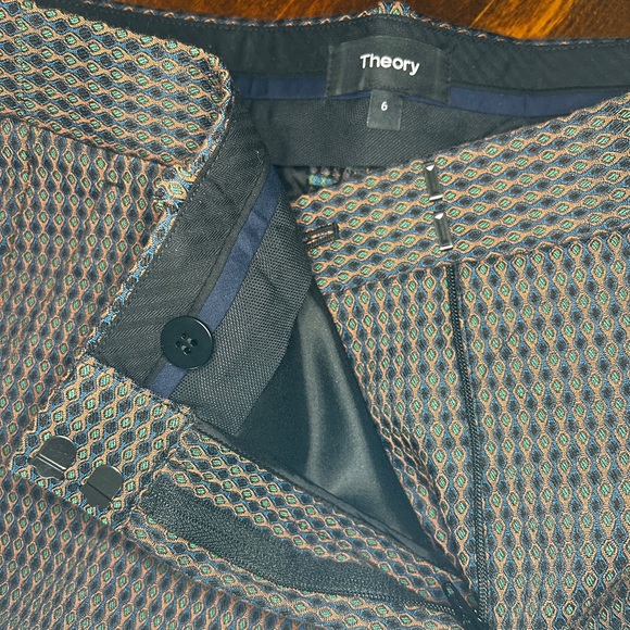 NWT Theory Treeca 2 Multi Dot Jacquard Pants Size 6 - Picture 5 of 12